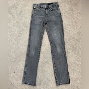 All Saints Mia High Rise Slim Charcoal Jeans